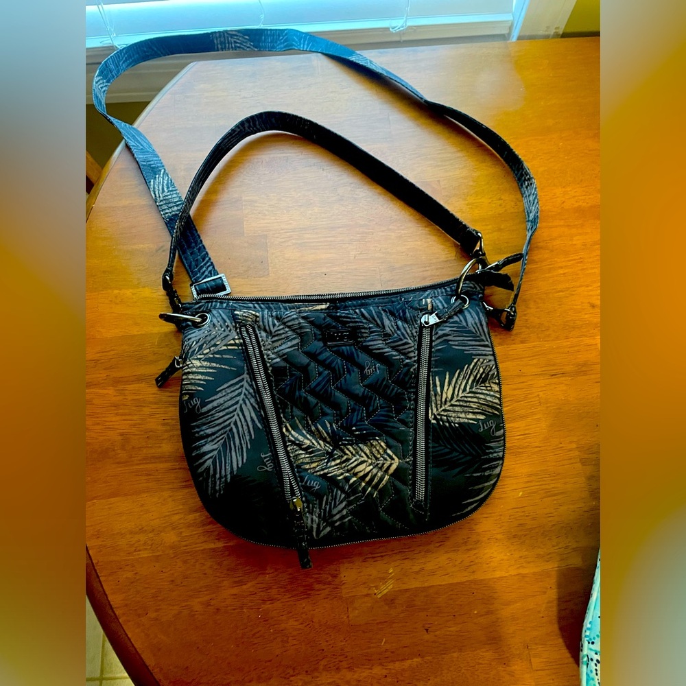 Lug Convertible Crossbody - Swivel - Black Palm Leaf